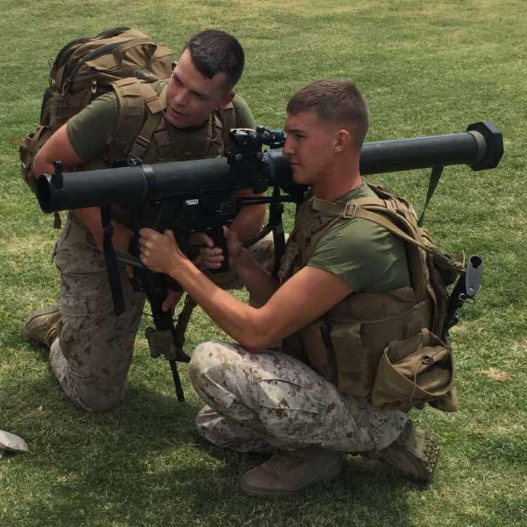 Infantry Marines Training with Rockets