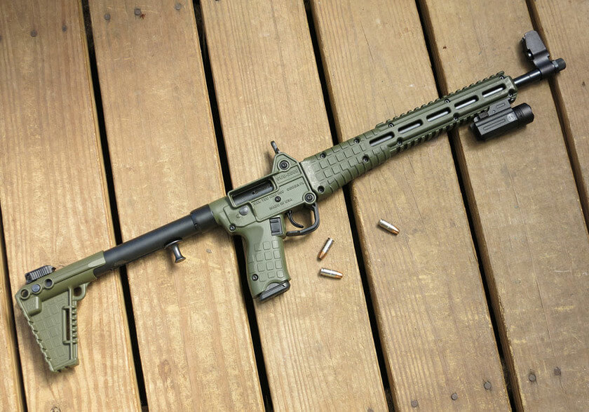 9mm Carbine on Wood Deck