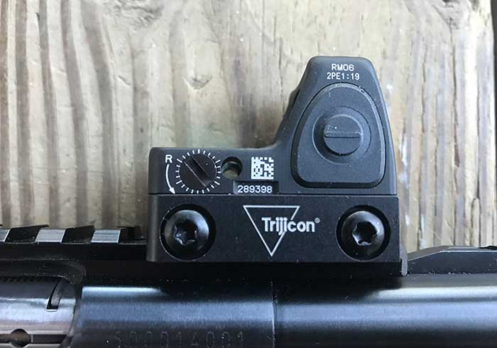Trijicon Reflex Sight on Pistol