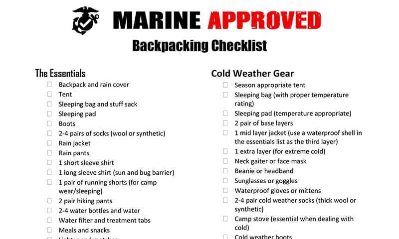 Backpacking Checklist Featured Image