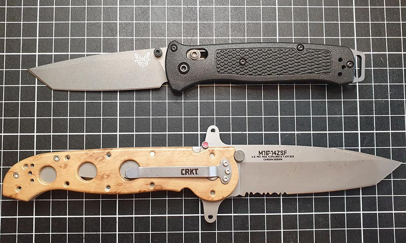Two Tanto Knives Side by Side