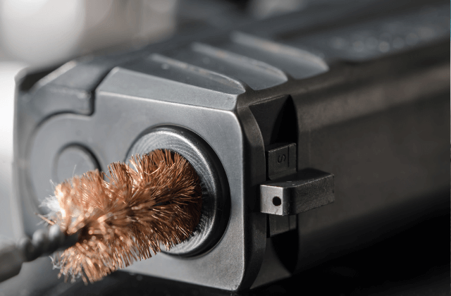 Gun cleaning with Brush